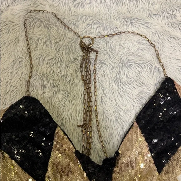 Harlequin Sequin Club Dress - Picture 3 of 5